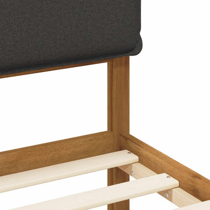 vidaXL Bed Frame with Upholstered Headboard Natural and Dark Grey