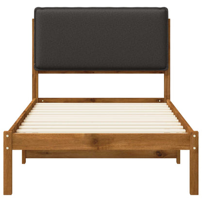vidaXL Bed Frame with Upholstered Headboard Natural and Dark Grey