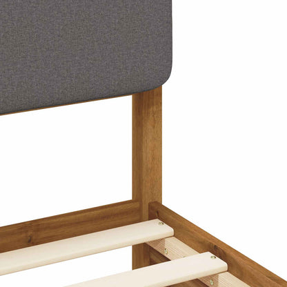 vidaXL Bed Frame with Upholstered Headboard Natural and Light Grey