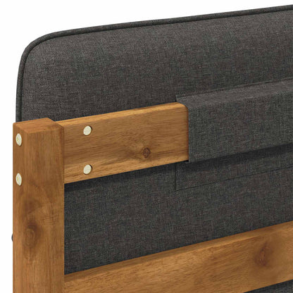 vidaXL Bed Frame with Upholstered Headboard Natural and Dark Grey