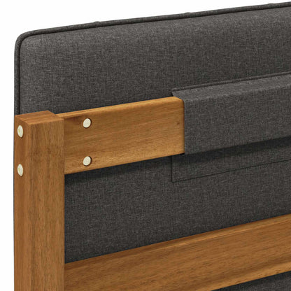 vidaXL Bed Frame with Upholstered Headboard Natural and Dark Grey