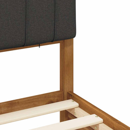 vidaXL Bed Frame with Upholstered Headboard Natural and Dark Grey