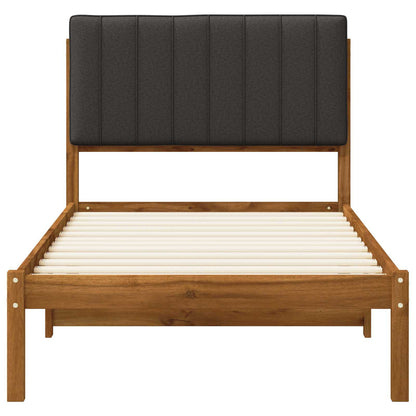 vidaXL Bed Frame with Upholstered Headboard Natural and Dark Grey