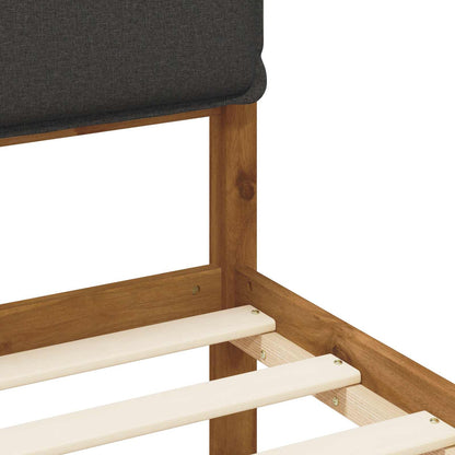 vidaXL Bed Frame with Upholstered Headboard Natural and Dark Grey