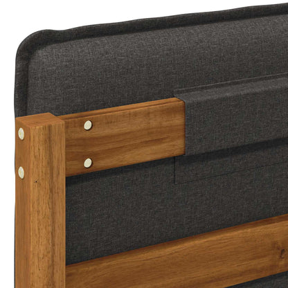 vidaXL Bed Frame with Upholstered Headboard Natural and Dark Grey