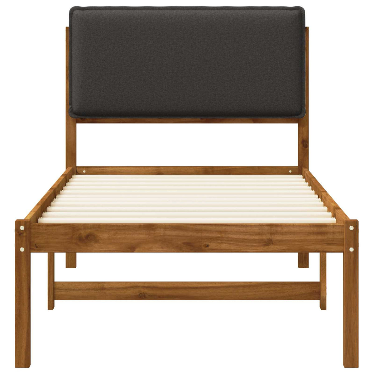 vidaXL Bed Frame with Upholstered Headboard Natural and Dark Grey