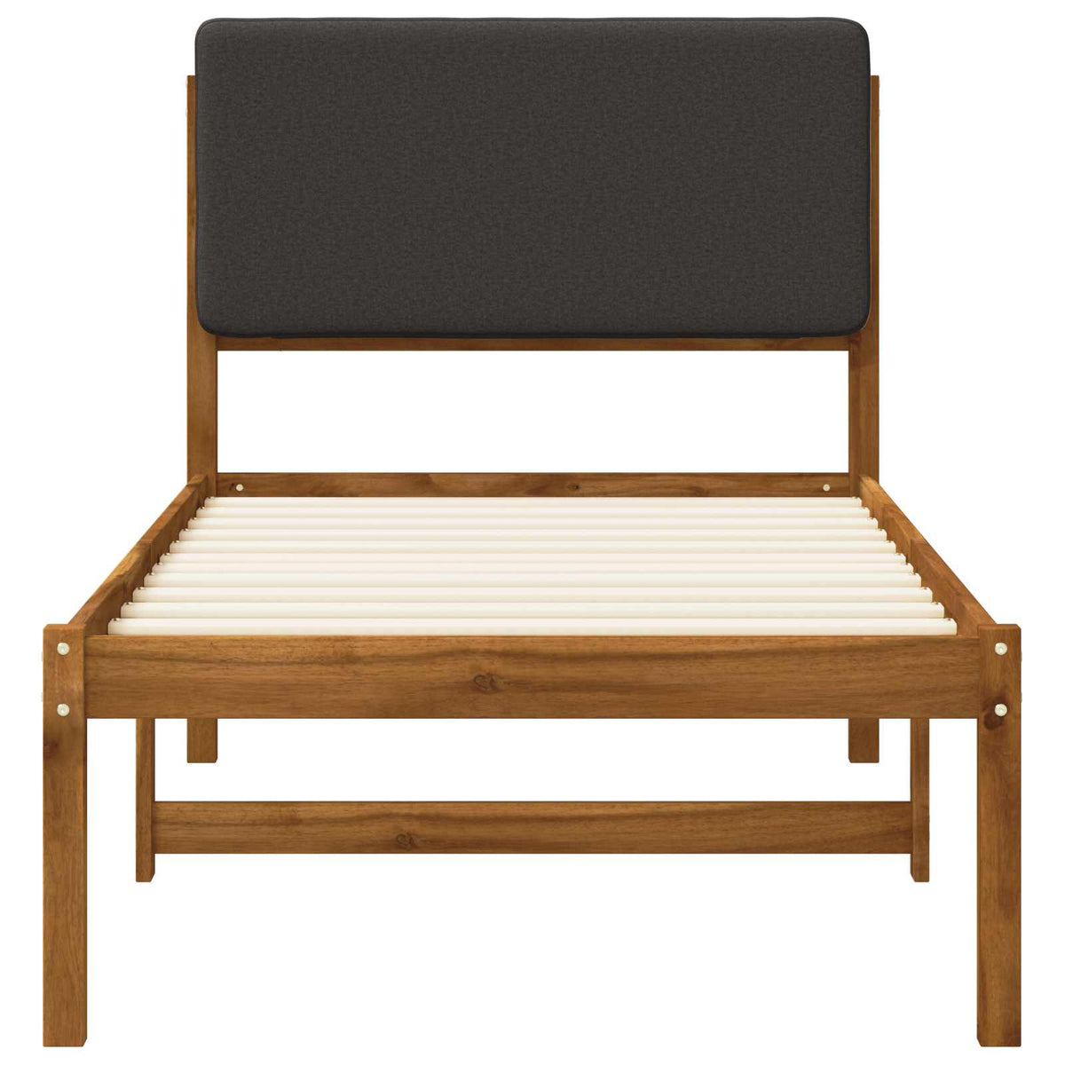 vidaXL Bed Frame with Upholstered Headboard Natural and Dark Grey