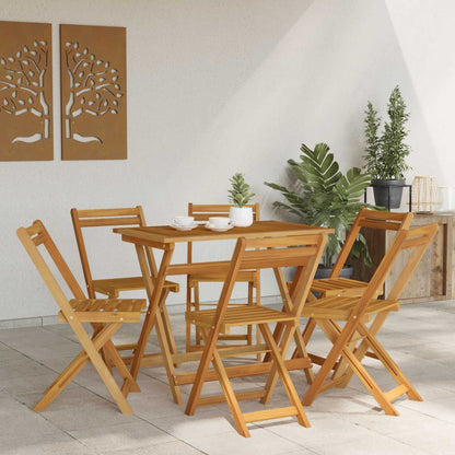 vidaXL Folding Garden Chairs Folding 6 pcs Natural 40 x 53 x 80 cm