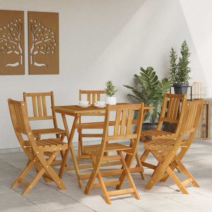 vidaXL Garden Chair 6 pcs Natural Solid Acacia Wood