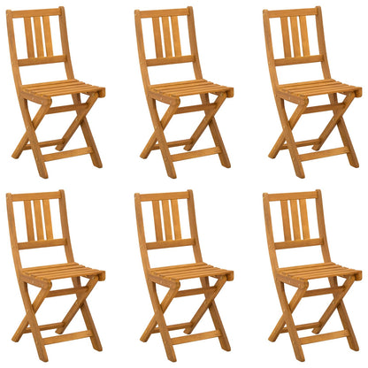 vidaXL Garden Chair 6 pcs Natural Solid Acacia Wood