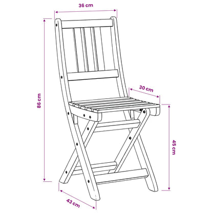 vidaXL Garden Chair 6 pcs Natural Solid Acacia Wood