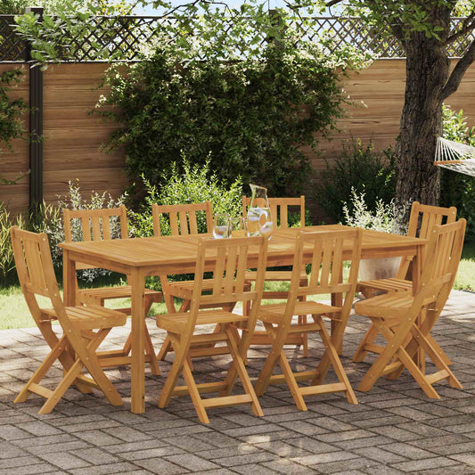 vidaXL Garden Chair 8 pcs Natural Solid Acacia Wood