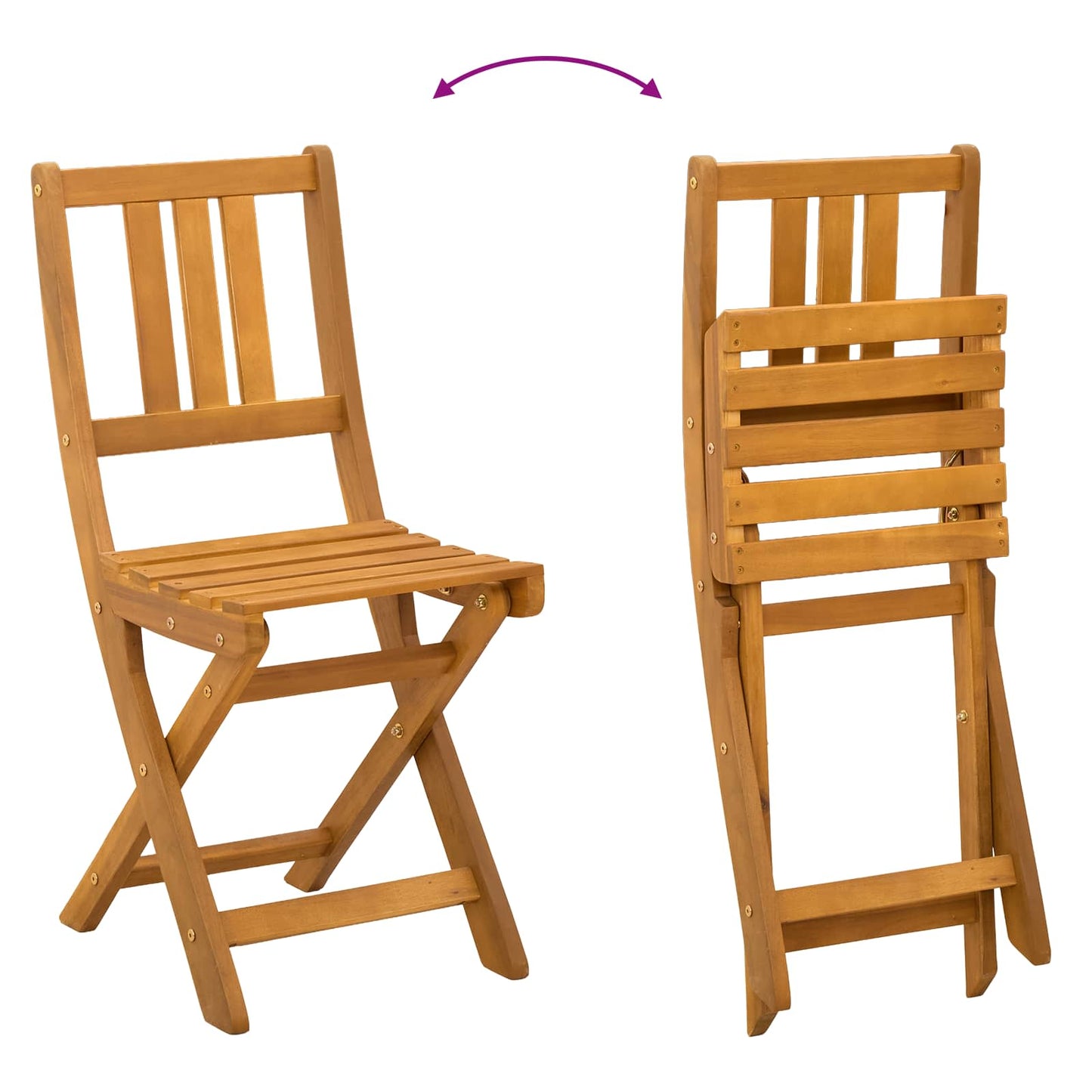 vidaXL Garden Chair 8 pcs Natural 40 x 42 x 85 cm Solid Acacia Wood