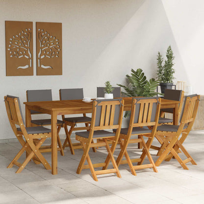 vidaXL Garden Chair 8 pcs Dark Grey 38 x 46 x 85 cm Solid Acacia Wood