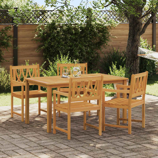 vidaXL Garden Chairs 4 pcs Natural Solid Acacia Wood