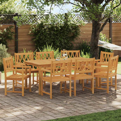 vidaXL Garden Chairs 8 pcs Natural Solid Acacia Wood