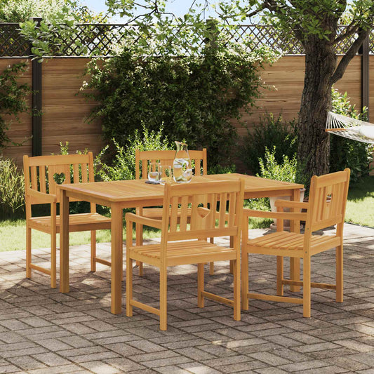 vidaXL Garden Chairs 4 pcs Natural Solid Acacia Wood