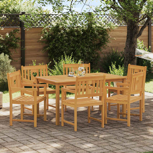 vidaXL Garden Chairs 6 pcs Natural Solid Acacia Wood