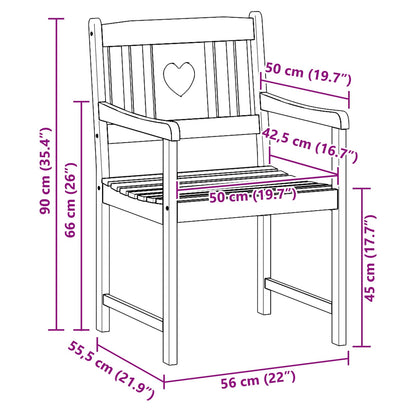 vidaXL Garden Chairs 6 pcs Natural Solid Acacia Wood