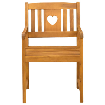 vidaXL Garden Chairs 8 pcs Natural Solid Acacia Wood
