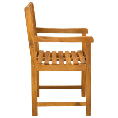 vidaXL Garden Chairs 8 pcs Natural Solid Acacia Wood