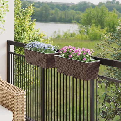 vidaXL Railing 2 pcs 50 x 17 x 17 cm Metal