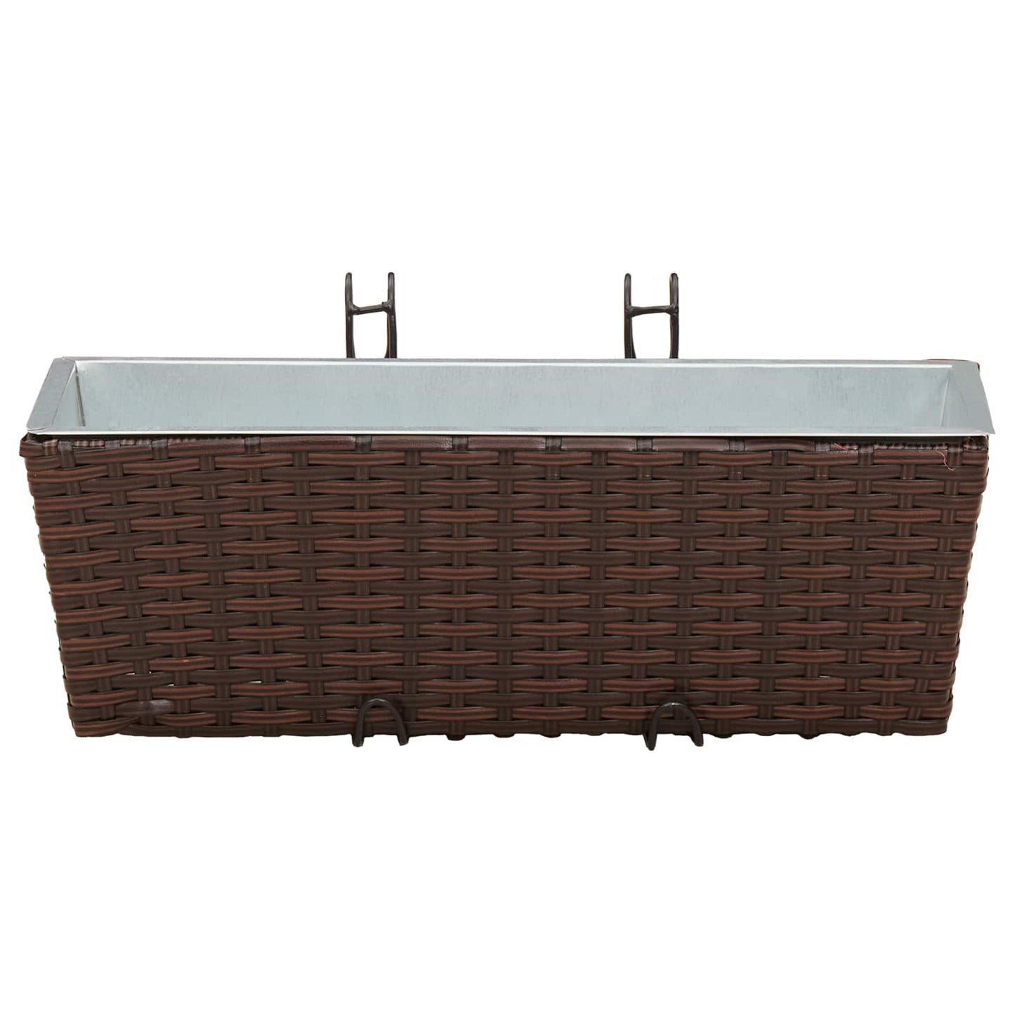 vidaXL Railing 2 pcs 50 x 17 x 17 cm Metal