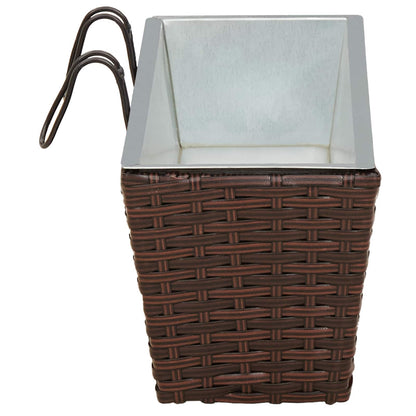 vidaXL Railing 2 pcs 50 x 17 x 17 cm Metal