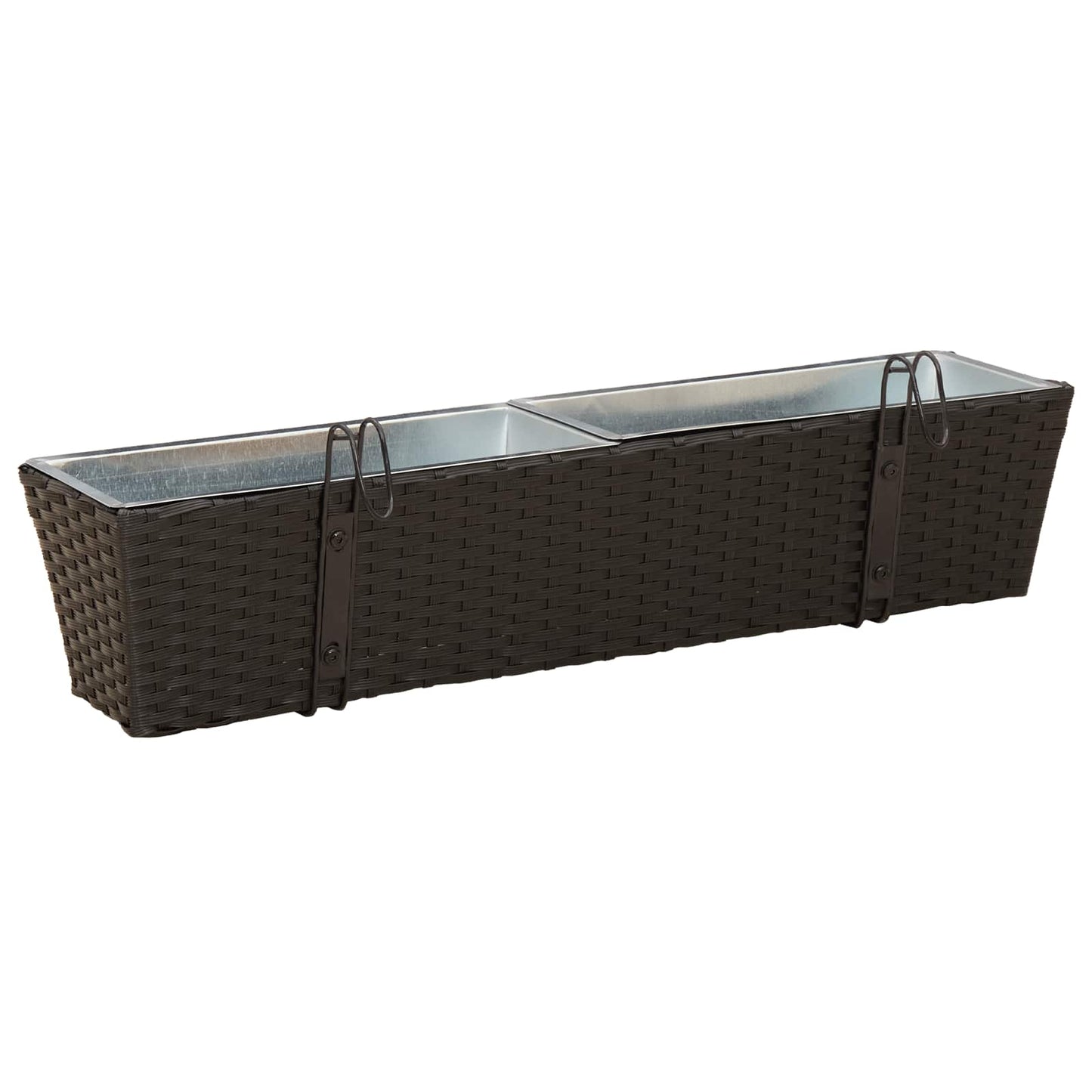 vidaXL Railing 2 pcs 80 x 17 x 17 cm Metal