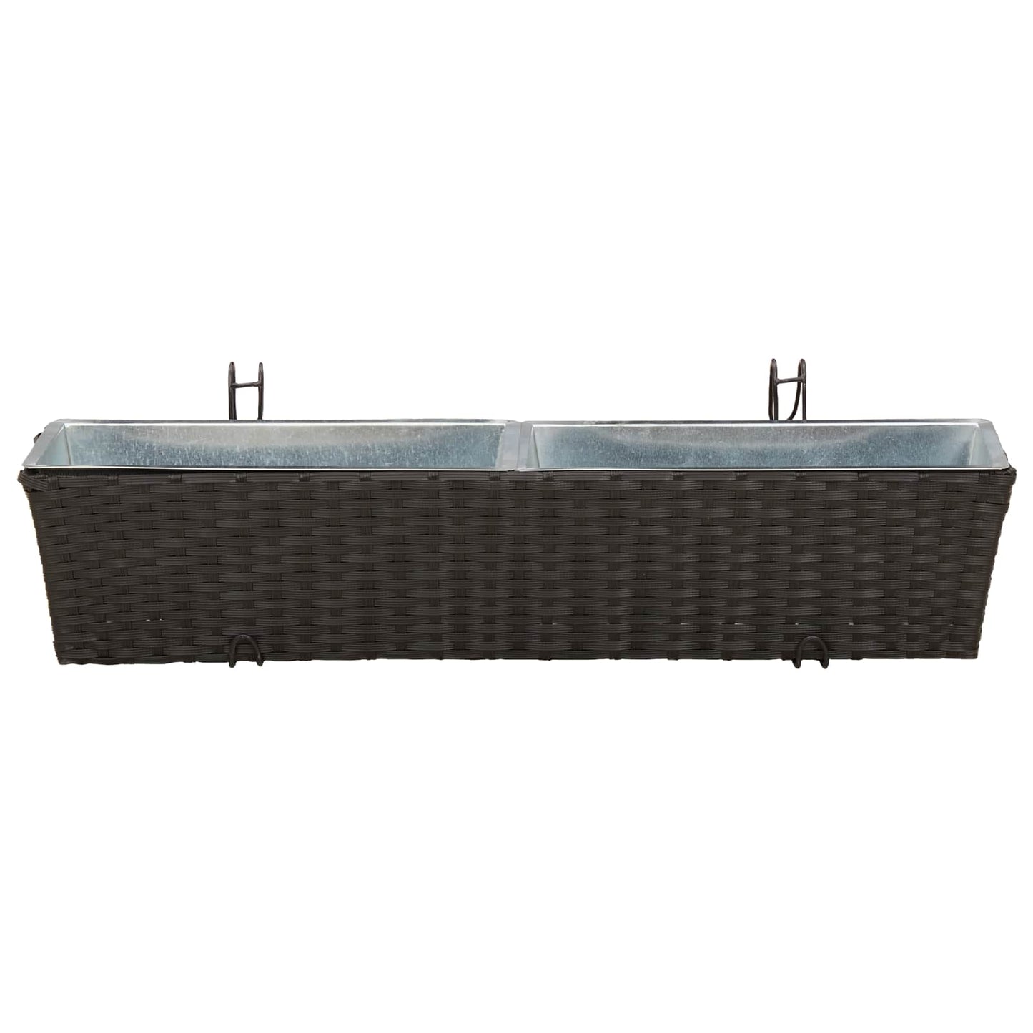 vidaXL Railing 2 pcs 80 x 17 x 17 cm Metal
