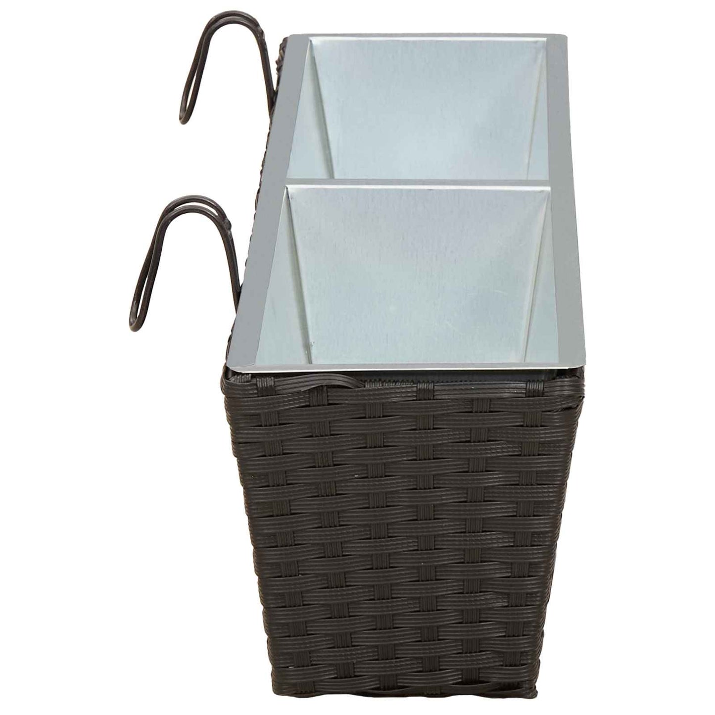 vidaXL Railing 2 pcs 80 x 17 x 17 cm Metal
