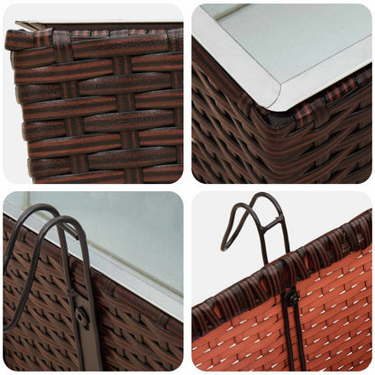vidaXL Railing 2 pcs 80 x 17 x 17 cm Metal