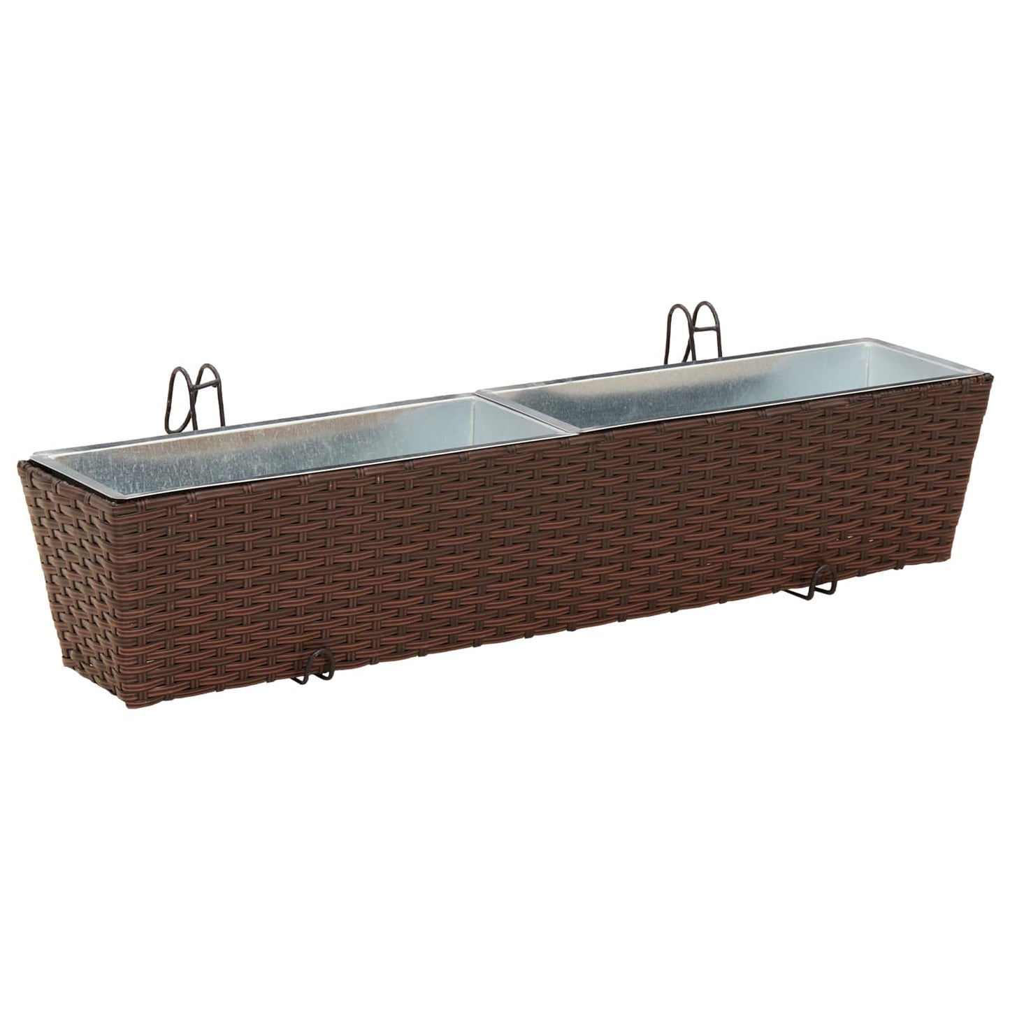 vidaXL Railing 2 pcs 80 x 17 x 17 cm Metal