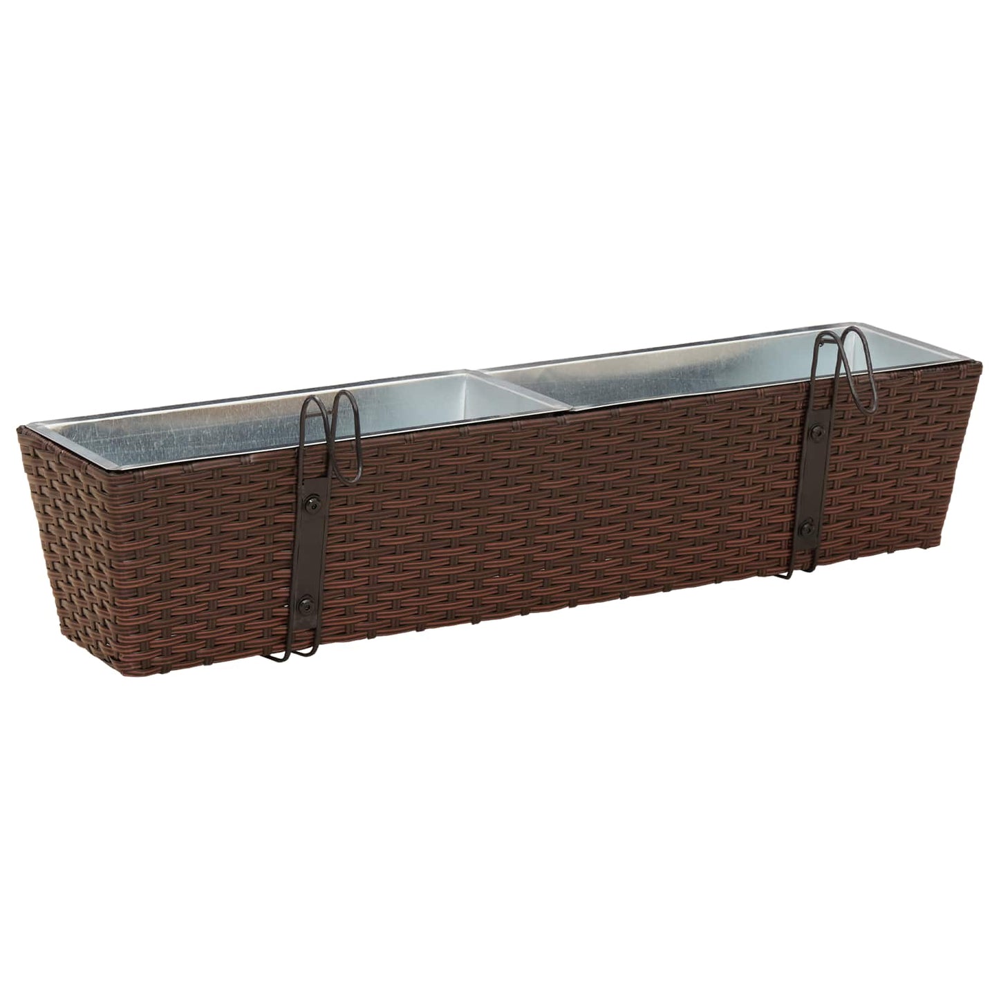 vidaXL Railing 2 pcs 80 x 17 x 17 cm Metal