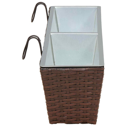 vidaXL Railing 2 pcs 80 x 17 x 17 cm Metal