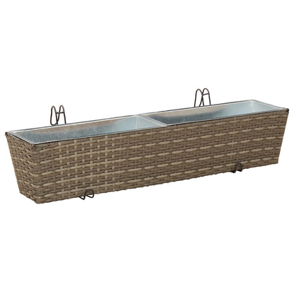 vidaXL Railing 2 pcs 80 x 17 x 17 cm Metal