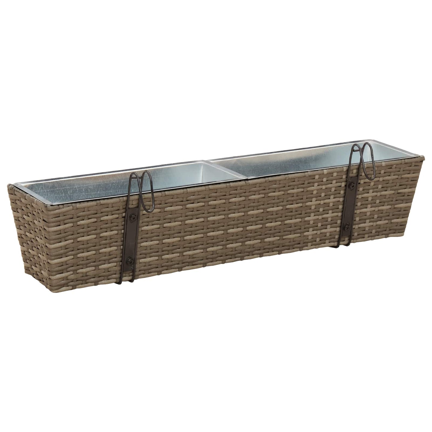 vidaXL Railing 2 pcs 80 x 17 x 17 cm Metal