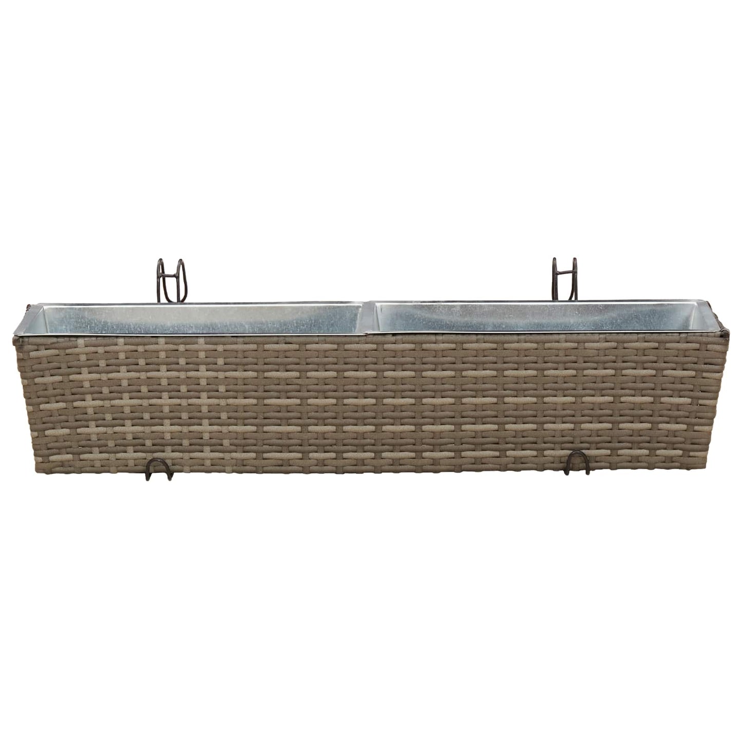 vidaXL Railing 2 pcs 80 x 17 x 17 cm Metal