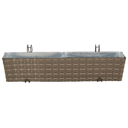 vidaXL Railing 2 pcs 80 x 17 x 17 cm Metal