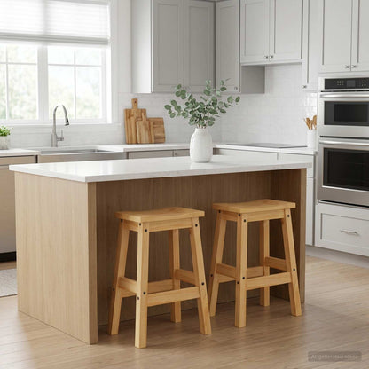 vidaXL Bar Stool 2 pcs Honey Wax 44 x 30 x 63 cm Solid-Pine