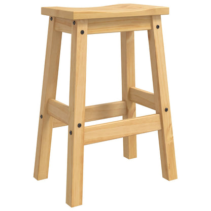 vidaXL Bar Stool 2 pcs Honey Wax 44 x 30 x 63 cm Solid-Pine