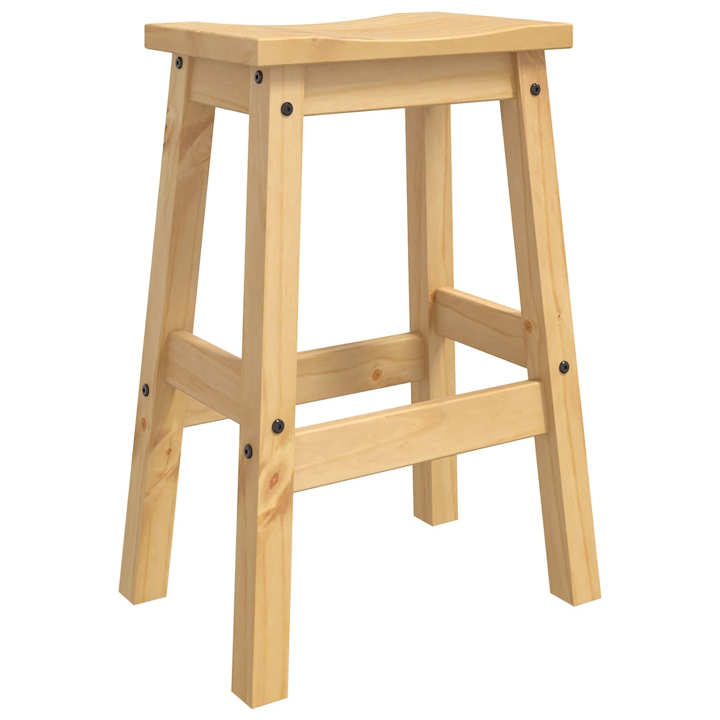 vidaXL Bar Stool 2 pcs Honey Wax 44 x 30 x 63 cm Solid-Pine