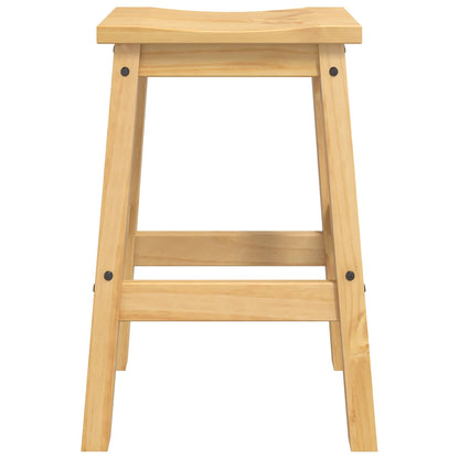 vidaXL Bar Stool 2 pcs Honey Wax 44 x 30 x 63 cm Solid-Pine