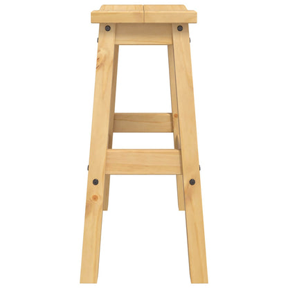vidaXL Bar Stool 2 pcs Honey Wax 44 x 30 x 63 cm Solid-Pine