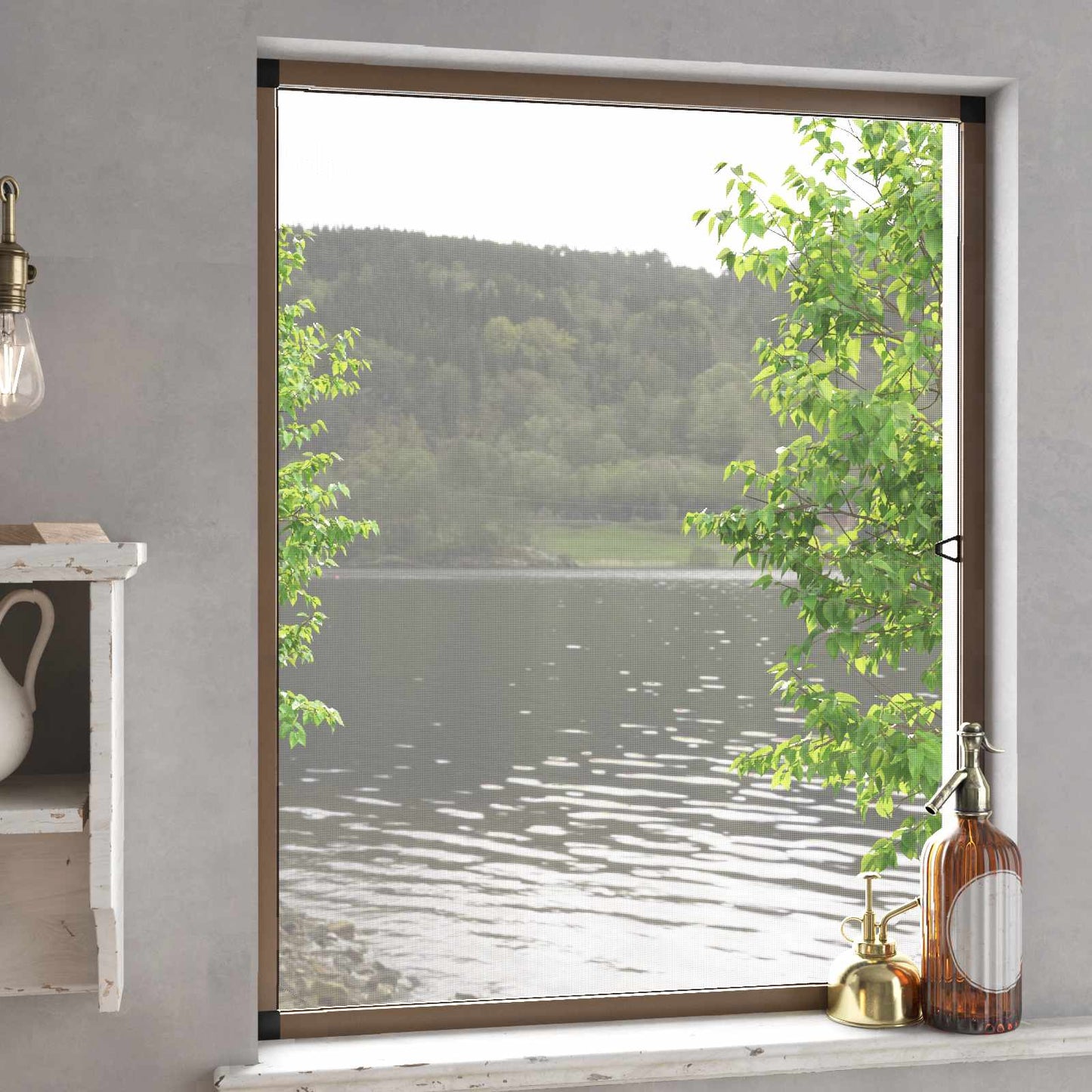 vidaXL Insect Screen for Windows Brown 120 x 140 cm