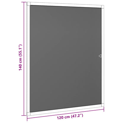 vidaXL Insect Screen for Windows Anthraciate 120 x 140 cm