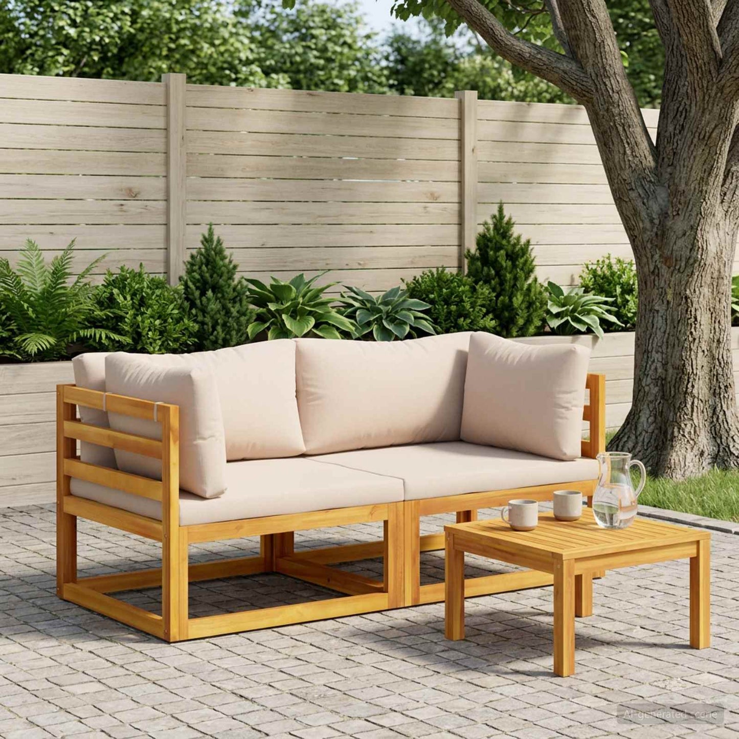 vidaXL Sectional Corner Sofa with Cushions 2 pcs 2-Seater