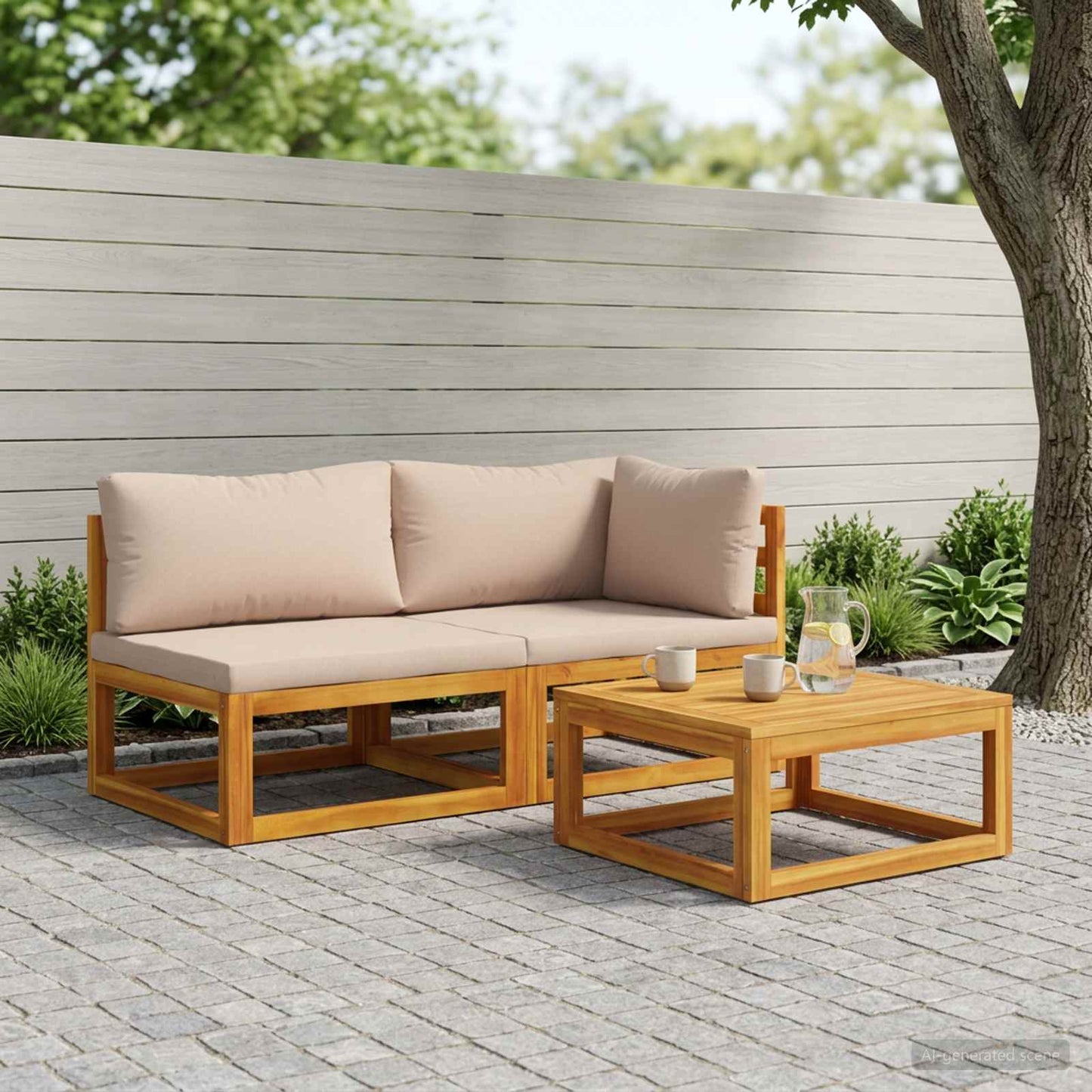vidaXL Sectional Sofa Set with Cushions 2 pcs 2-Seater