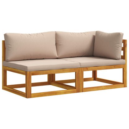 vidaXL Sectional Corner Sofa with Cushions Natural
