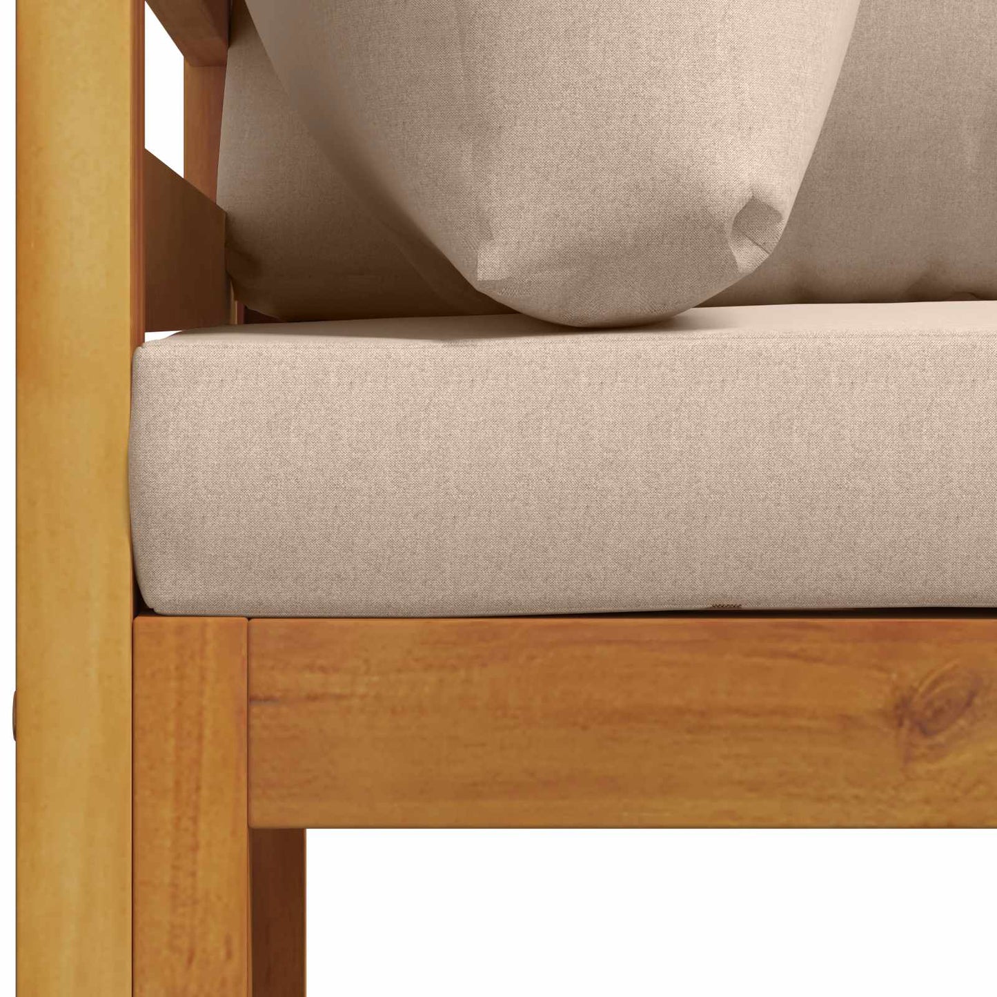 vidaXL Sectional Corner Sofa with Cushions Natural